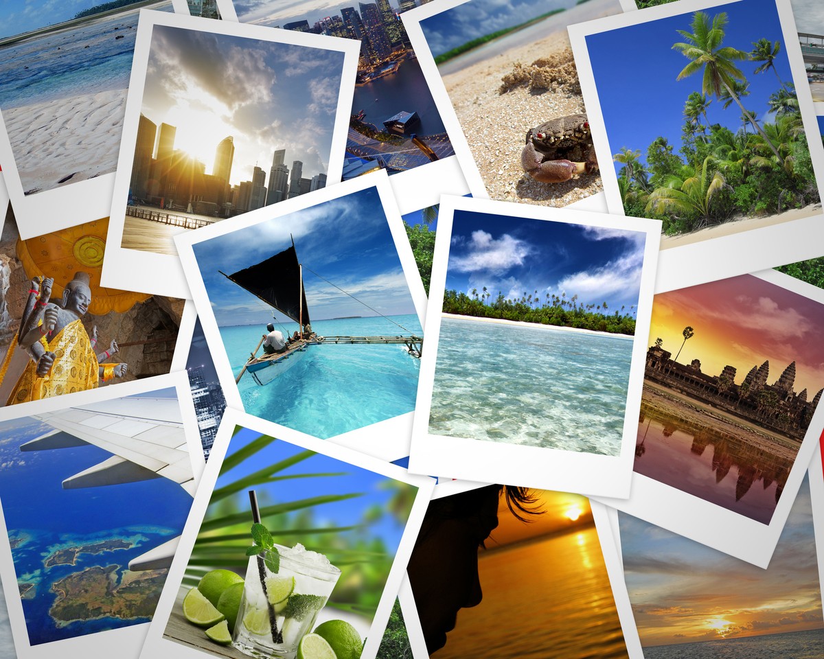 Collage of world destinations